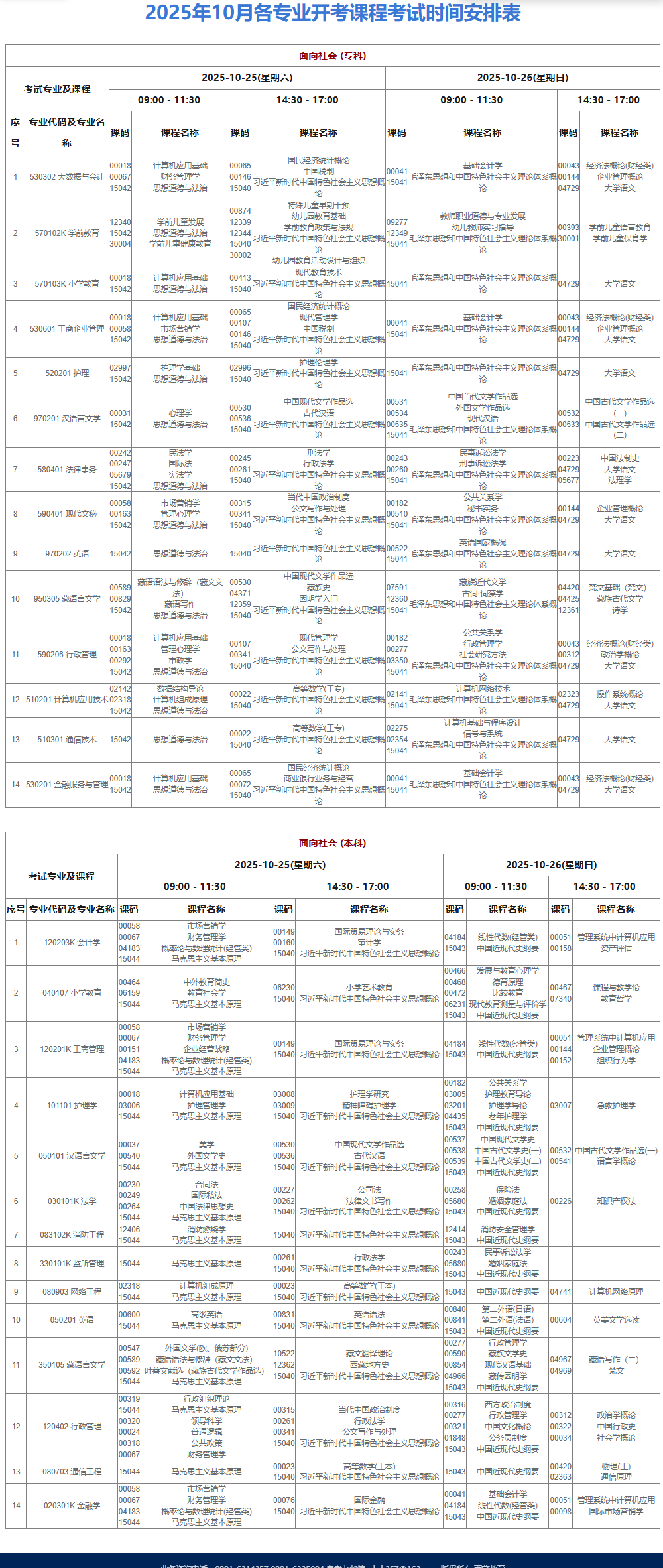 2025年10月西藏自治区自考考试安排 2025年10月西藏自治区自考考试安排
