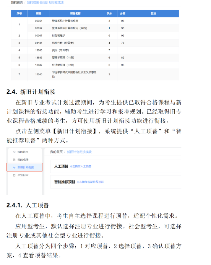 四川省188金宝搏beat官网登录自学考试新旧计划衔接 考生操作说明